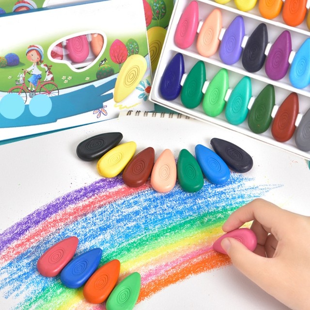 24 Colors Crayons Set Toddlers Non-Toxic Crayons Washable Paint Crayons Set  for Learning Drawing Easter Gift for Kids - AliExpress